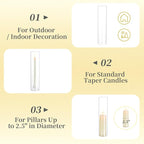 Hewory Hurricane Glass Candle Holders: 10 PCS Clear Open Ended Cylinder Candle Holder Sleeve for Candlestick Holders - Taper Candle Holder Bulk for Wedding Christmas Centerpiece Decor (D 2.5" x H 11")