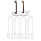 Vmaisi Baby Sliding Cabinet Locks - 4 Pack Adjustable U Shaped Child Safety Locks,Childproof Latches for Kitchen Bathroom Storage Cupboards Doors, Handles and Knobs White (4)