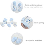 Unisex Baby Terry Socks 5-Pack for Baby boy and girl 0-12 Months Warm Cotton Socks