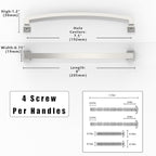 10 Pack Brushed Satin Nickel Cabinet Pulls 7.5 Inch(192mm) Kitchen Cabinet Handles Solid Zinc Alloy Cabinet Hardware Drawer Pulls