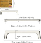 Amerdeco 30 Pack Brushed Satin Nickel Cabinet Pulls 5 Inch(128MM) Hole Centers Kitchen Cabinet Handles Hardware Kitchen Handles for Cabinets Cupboard Handles Drawer Pulls ZH0041