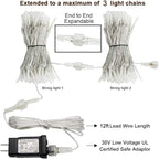 HEYFUNi 304 LED Curtain Lights Outdoor, 9.8Ft*9.8Ft Hanging String Lights Plug in with 8 Modes, Connectable Curtain Fairy Lights for Bedroom, Dorm, Christmas, Wall, Backdrop, Wedding Decor, Warm White