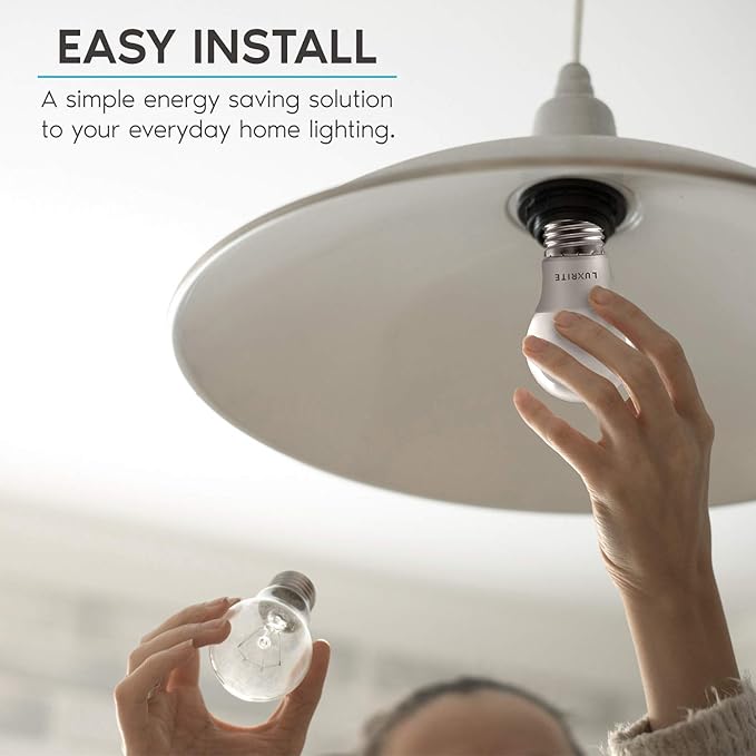 LUXRITE A15 LED Bulb 40W Equivalent, 7W, 3000K (Soft White), 600 Lumens, Enclosed Fixture Rated, Dimmable Ceiling Fan Light Bulbs, E26 Medium Base, UL Listed - Indoor and Outdoor (12 Pack)
