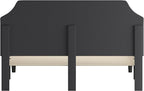 Flash Furniture Brighton King Size Tufted Upholstered Platform Bed in Dark Gray Fabric