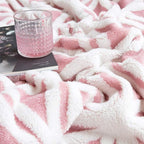 LOMAO Sherpa Fleece Blanket 71x80 Fuzzy Soft Throw Blanket Dual Sided Blanket for Couch Sofa Bed (Pink, 71''x80'')