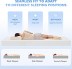 BestMassage | 8 Inch Twin XL Mattress | Gel Memory Foam | Medium Firm Feel | White | Bed in a Box, CertiPUR-US Certified | Pressure Relief, Cooling Ventilated Foam | Breathable Knit Cover