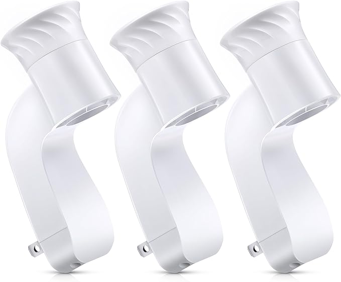 3 Pack Wall Fragrance Plug in Compatible with Bath and Body Works WallFlower Fragrances, ETL Certified, Rotatable, Precise Scent Control Fragrance Diffuser Plug for Home, Office (White)