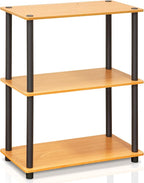 Furinno Shelves Industrial Multipurpose Side Table, Marble White