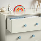 Ravinte 15 Pack Cabinet Knobs Light Blue Kitchen Cabinet Knobs Round Dresser Drawer Pulls Closet Door Pulls 1-1/5 Inch
