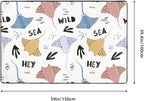 Area Rugs for Living Room Decor - Stingrays Scandinavian Style Cute Anti Slip Throw Washable Rugs 3x5 for Bedroom - Indoor Soft Carpet for Bedroom Living Room 60x39In