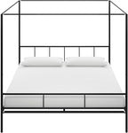 Novogratz Marion Canopy Bed, King, Black
