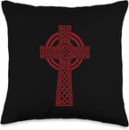 Nordic Scandinavian Legends Old Norse Mythology Celtic Cross Throw Pillow