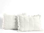 Lush Decor Ravello Pintuck Ruffle Skirt Bedspread Set - Luxe 3 Piece Ruffled Bedding Set - Traditional Glam & Farmhouse Inspired Bedroom Decor - King, White