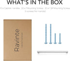 Ravinte 10 Pack 8-4/5 Inch Square Cabinet Handles - Satin Nickel & Brushed Nickel Drawer Pulls - Kitchen Cabinet Hardware