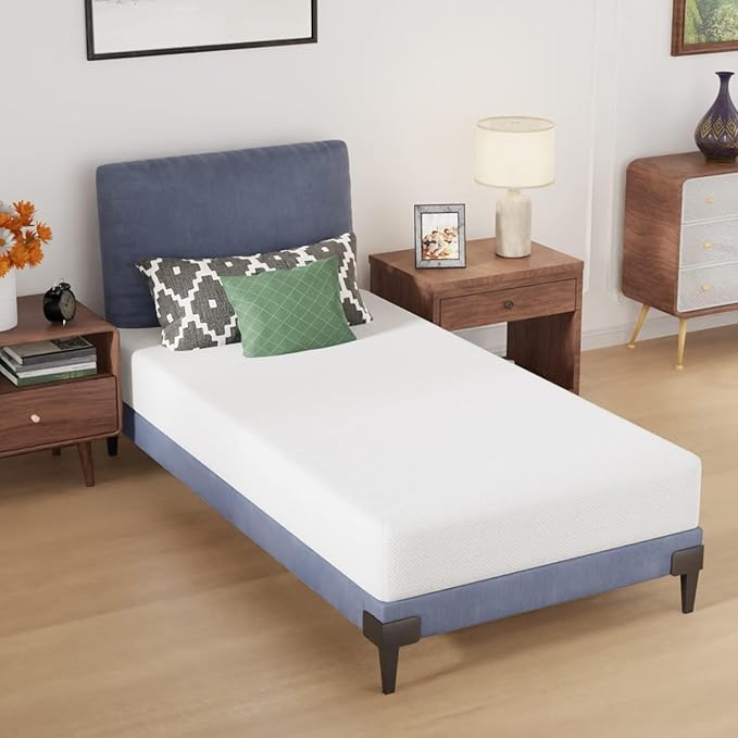 PayLessHere Base Foam Mattress 8 inch Mattress, CertiPUR-US Certified,Breathable Bed Mattress for Cooler Sleep Supportive & Pressure Relief,Removable Soft Cover,White Twin
