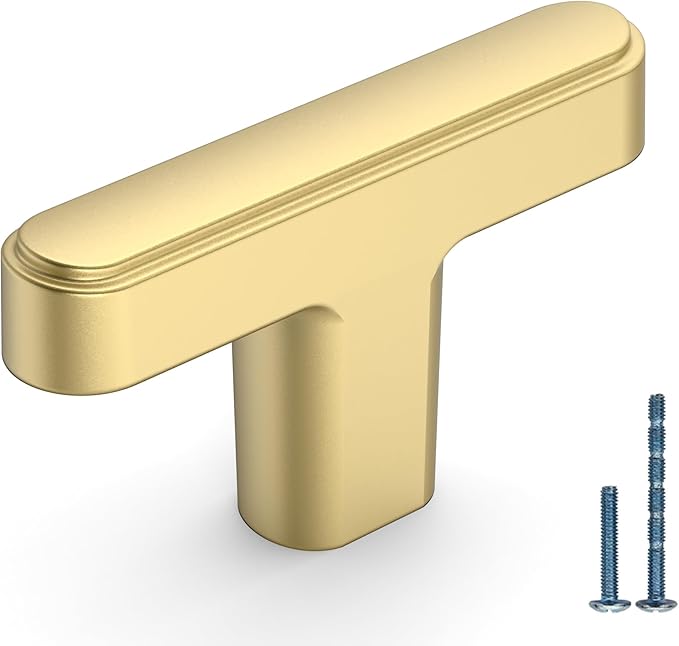 10 Pack Kitchen Cabinet Knobs Brushed Gold Dresser Knobs Drawer Knobs Kitchen Cabinet Hardware Knobs for Dresser Drawers