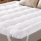 Ultra Soft Full Size Mattress Topper - Cloud-Like Mattress Pad for Back Pain Relief - Breathable Cooling Material for Hot Sleepers