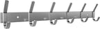 Coat Rack Wall Mount – Brushed Nickel 17 Inch Stainless Steel Hook Rail with 6 Heavy Duty Double Coat Hooks – Wall Mounted Coat Hanger for Entryway, Bathroom, Bedroom, Towel, Hat Organizer