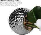 Oairse Artificial White Phalaenopsis Orchid Flower Arrangements 20.8" Faux Orchid Flower in Silver Pot Orchid Centerpiece for Dining Room Table