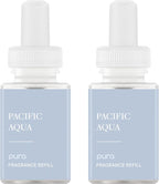 Pura Smart Home Air Diffuser - Smart Air Diffuser - Up to 120-Hours of Luxury Fragrance per Refill - Spring & Summer Fragrance - 2 Pack, Pacific Aqua