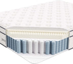 Modway Jenna 14” Innerspring and Memory Foam Queen Mattress With Individually Encased Coils, White