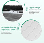 PayLessHere | 6 Inch Full Mattress | Medium Firm Hybrid Mattress | White | with High-Density Foam and Breathable Cover | Pocket Spring Design, Pressure Relief | Bed in a Box, CertiPUR-US Certified