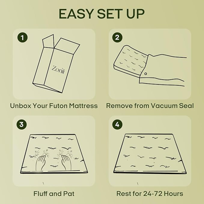 ZonLi Japanese Floor Futon Mattress King Size 80"x 76", 100% Cotton Cover 2.5'' Thicken Tatami Mattress, Foldable Sleeping Pad, Portable Dormitory Tatami Mat, Roll Up Floor Lounger Bed for Adult