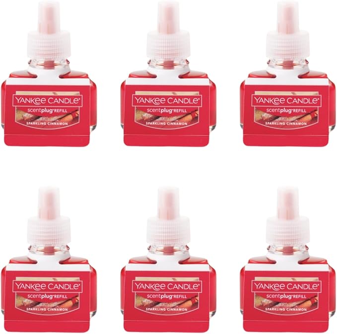 Yankee Candle Scent Plug Refill, Sparkling Cinnamon (Pack of 6)