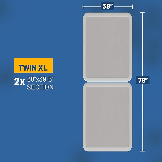 Nutan, 4-Inch Sturdy Wood Box Spring for Mattress Support - Durable and Fully Assembled, Natural Wood Foundation for Twin XL, White