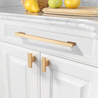 Asidrama 10 Pack 9 Inch(228mm) Brushed Gold Cabinet pulls Kitchen Cabinet Handles, Cabinet Pulls Gold Kitchen Cabinet Hardware for Cupboard Drawer Pulls