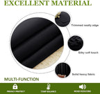 NICETOWN Room Separating Divider, Room Divider Curtains Screen Partition, Function Thermal Blackout Patio Door Curtain Panel, Sliding Door Insulated Curtain, Black, 8.3ft Wide x 8ft Long
