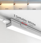 Under Cabinet Lighting Plug in, 24 Inch 2 Pcs, Linkable AC120V 3CCT 3000K/4000K/5000K Ultra Slim, LED Under Cabinet Lights for Counter Light, Kitchen, Shelf, Sink, Workshop, Desk, White