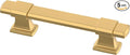 Franklin Brass Adjusta-Pull (5-Pack) Adjustable Drawer Pulls | Fits 1-3/8 to 4 Inch Hole Centers | Modern Gold Cabinet Handles| Chamfered Edge P49106-117-B