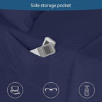 Queen Sheet Set for Air Mattress - Sheets Queen Size Bed Set - 3Pcs Side Storage Pocket Fitted Sheet & Pillowcases Easily Fits 16in to 24in Pillow Top Air Bed Mattress - Navy Blue