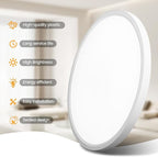 TALOYA Flush Mount Ceiling Light,12 Inch,20W,5000K Daylight Super Slim LED Ceiling Light for Bedroom, Living Room, Kitchen, Laundry and Hallway