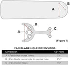 Westinghouse 7740200 Fan Blade Arm 42" Antique Brass Finish(5 Pack)