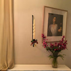 Wall Candle Holder Set of 2, Modern Candle Sconces Wall Mount Metal Holders Hanging Candle Pillar Holder for Living Room, Wedding, Farmhouse, Fireplace, Matte Black