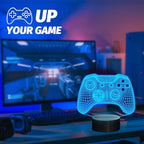 Attivolife Gamepad 3D Illusion Lamp, Controller Night Light with Remote Control + Timer 16 Color Changing Desk Lamp Kids Gamer Room Decor Plug in Best Cool Festival Birthday Gift for Boy Men