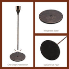 Black Candlestick Holders Taper: Tall Candle Holder Set of 3 Fireplace Mantle Decor Dinning Table Centerpiece Metal Candle Stand Halloween Decorations