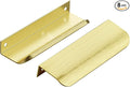 Ravinte Hardware 8 Pack Gold Cabinet Handles, 4.75 Inch (120mm) Finger Edge Pulls, 3.75 Inch Hole Center, Finger Pulls for Cabinets
