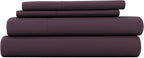Linen Market Bed Sheets for Twin Size Bed (Purple) - Sleep Better Than Ever with These Soft and Cooling Twin Sheets - Deep Pocket Fits 16" Thick Beds - 3 Piece Twin Sheet Set