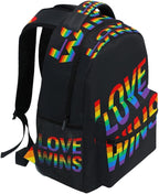 School Backpack Love Wins Pride Rainbow Teens Girls Boys Schoolbag Travel Bag