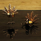 SAND MINE Metal Turkey Tea Light Candle Holders, Thanksgiving Candle Holder, Turkey Candle Holder, Metal Candle Holder, Thanksgiving Home Table Decoration (6)