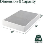 Zinus Jayanna 9 Inch High Profile BiFold Box Spring / Folding Mattress Foundation / Strong Steel Structure / No Assembly Required, Full