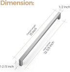 Ravinte 10 Pack 12-3/5 Inch Kitchen Square Cabinet Handles Satin Nickel Pulls Brushed Nickel Kitchen Cabinet Hardware Handles for Cupboard Drawer Pulls