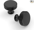 Asidrama 20 Pack Matte Black Kitchen Cabinet Knobs Knurled Dresser Knobs Drawer Knob Cabinet Hardware Aluminum Knob for Dresser Drawers