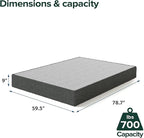 ZINUS 9 Inch Queen WonderBox(TM) Smart Box Spring, Quick Assembly Mattress Foundation, Durable Metal Frame, Grey
