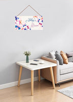 Personalized Colorful Butterfly Sign For Girls Room Boys Bedroom Door Decor Custom Name Baby Nursery Kids Room Wood Wall Plaque for Little Man Cave