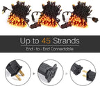 Brizled Orange Halloween Lights, 33ft 100 LED 5mm Wide Angle Orange Halloween String Lights, 120V UL Certified Connectable Mini Amber Light String for Tree Party Home Indoor Outdoor Decor, Black Wire