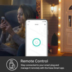 Kasa Matter Smart Outdoor Plug, Dual Outlet, IP64 Weather Resistance, Works with Apple HomeKit, Amazon Alexa, Google Home, SmartThings, 15A/1800W Max, ETL Certified, 2.4G Wi-Fi Only, EP40M